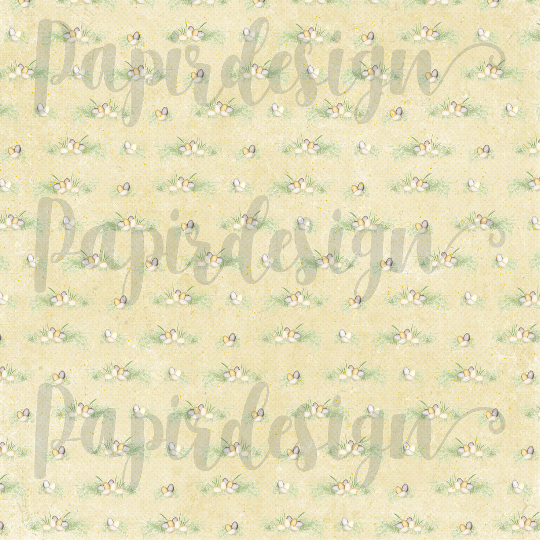 Papirdesign - Vårtegn - Påskeegg - 12 x 12"