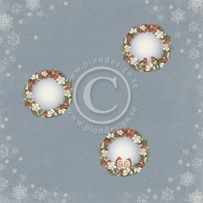 Pion Design - A Woodland Christmas Tale - Christmas wreaths 12x12"