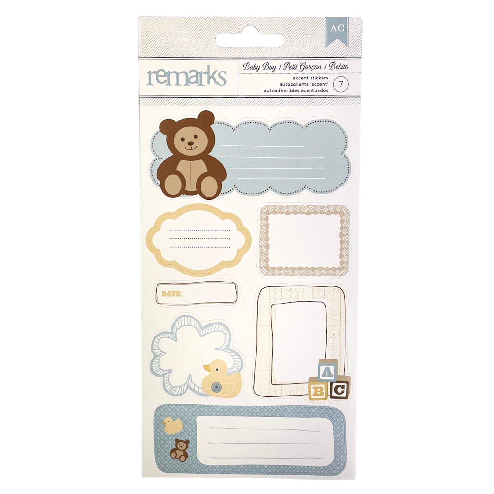 American Crafts - Baby Boy - Accent Stickers