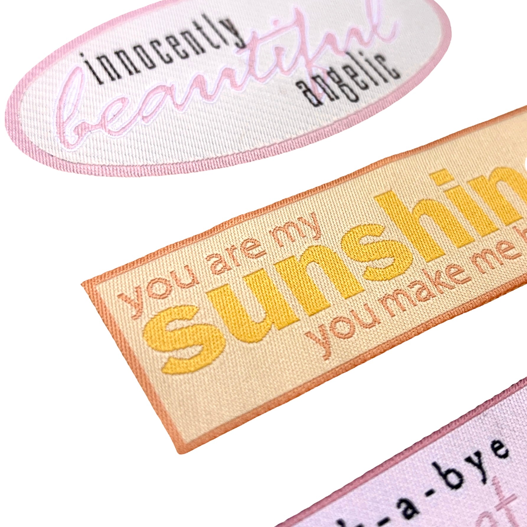 Making Memories - Woven Labels - Baby Pink
