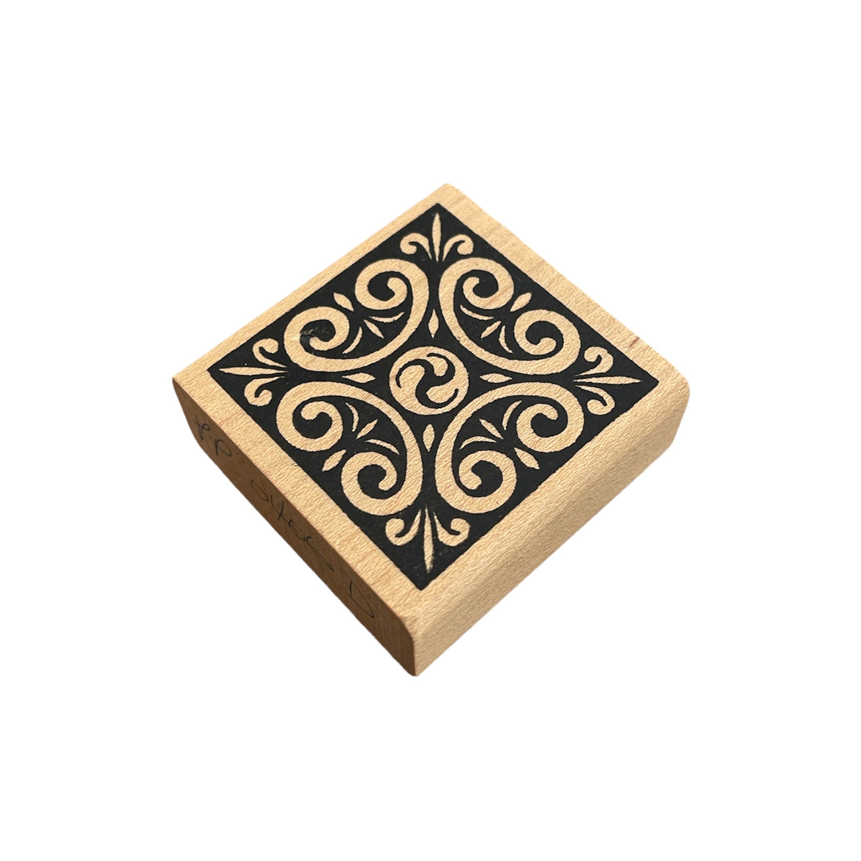 Peddler's Pack - Wood Mounted Stamp - Tile Pattern