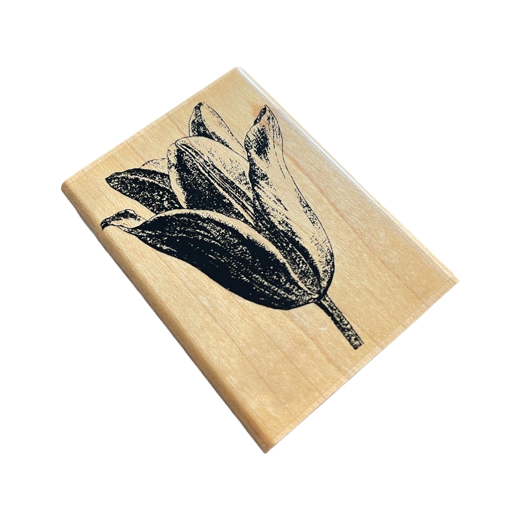 Hampton Art - Wood Mounted Stamp - Tulip