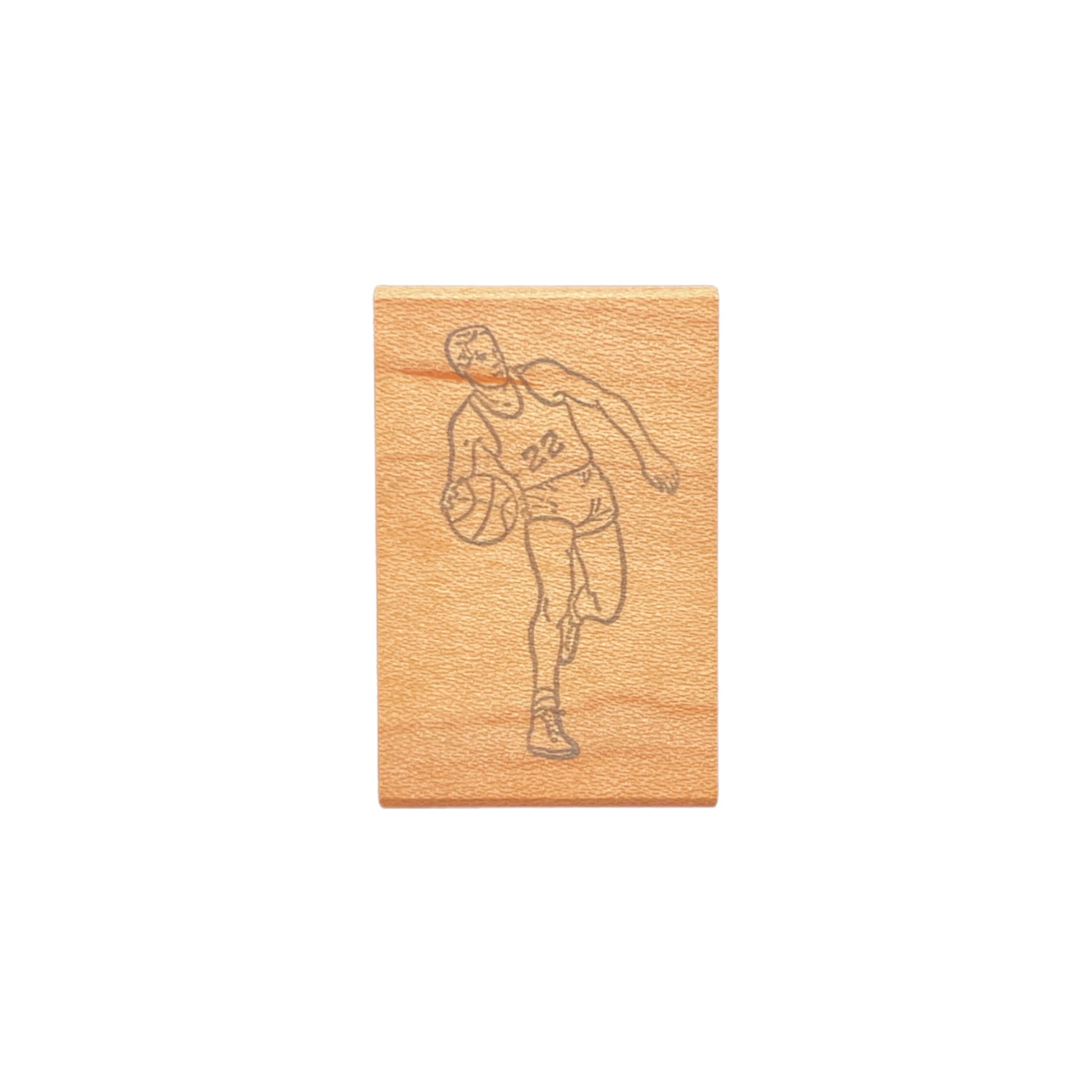 The Stamp Pad - Wood Mounted Stamp - Basket Player