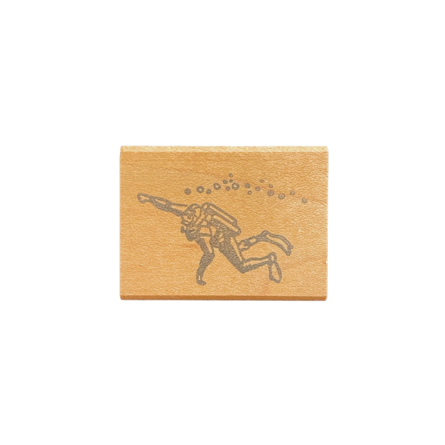 The Stamp Pad - Wood Mounted Stamp - Diver