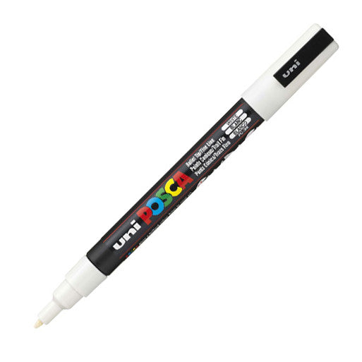 Uni Posca - Bullet Shaped Tip - Fine line Pen - White  (0,9 - 1,3mm)