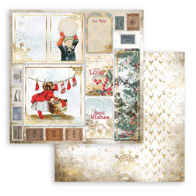 Stamperia - Romantic Christmas  -  Cards -   12 x 12"