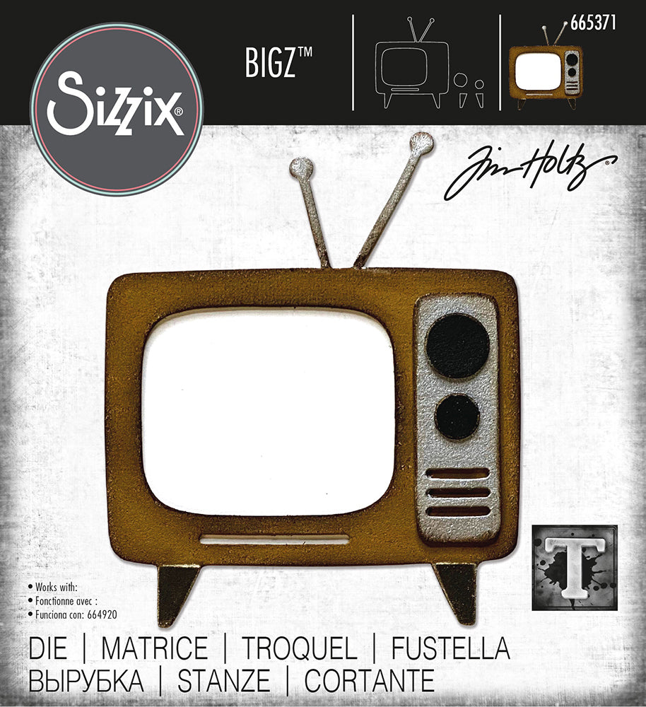 Sizzix - Tim Holtz Alterations - Bigz Die - Retro TV