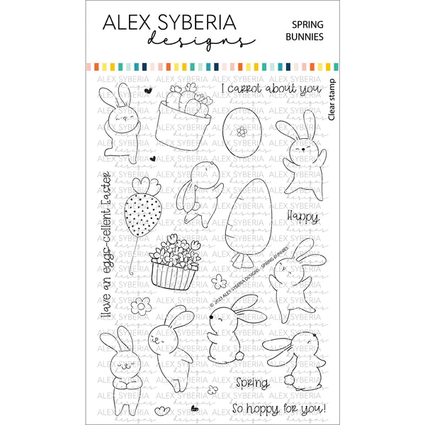 Alex Syberia Designs - Clear stamps - Spring bunnies