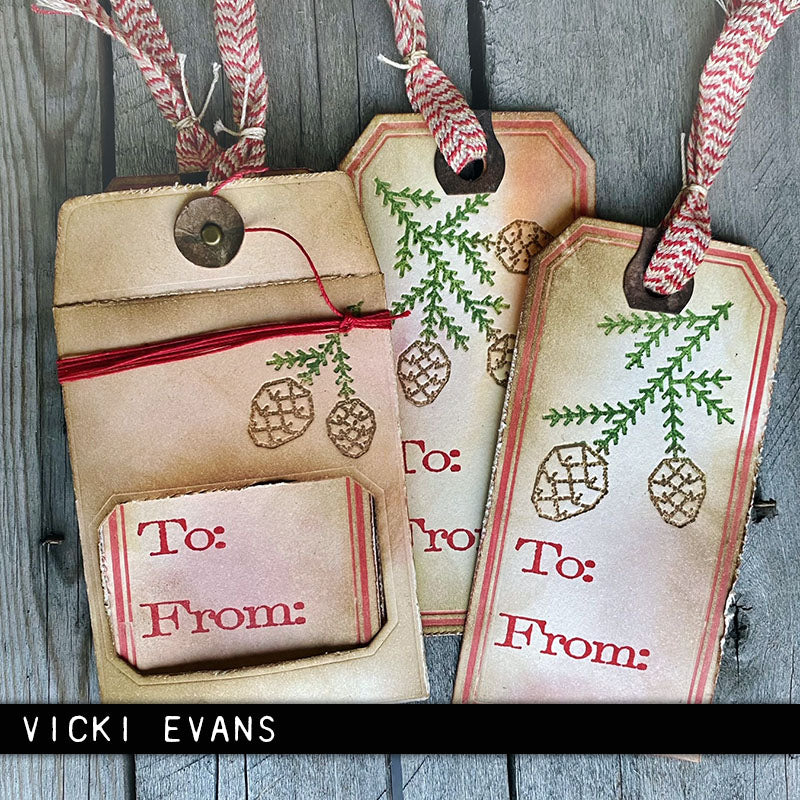 Sizzix - Tim Holtz  - Embossing Thinlits - Pine Patterns