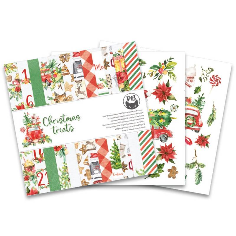 P13 - Christmas treats  - Paper Pad -  6 x 6"