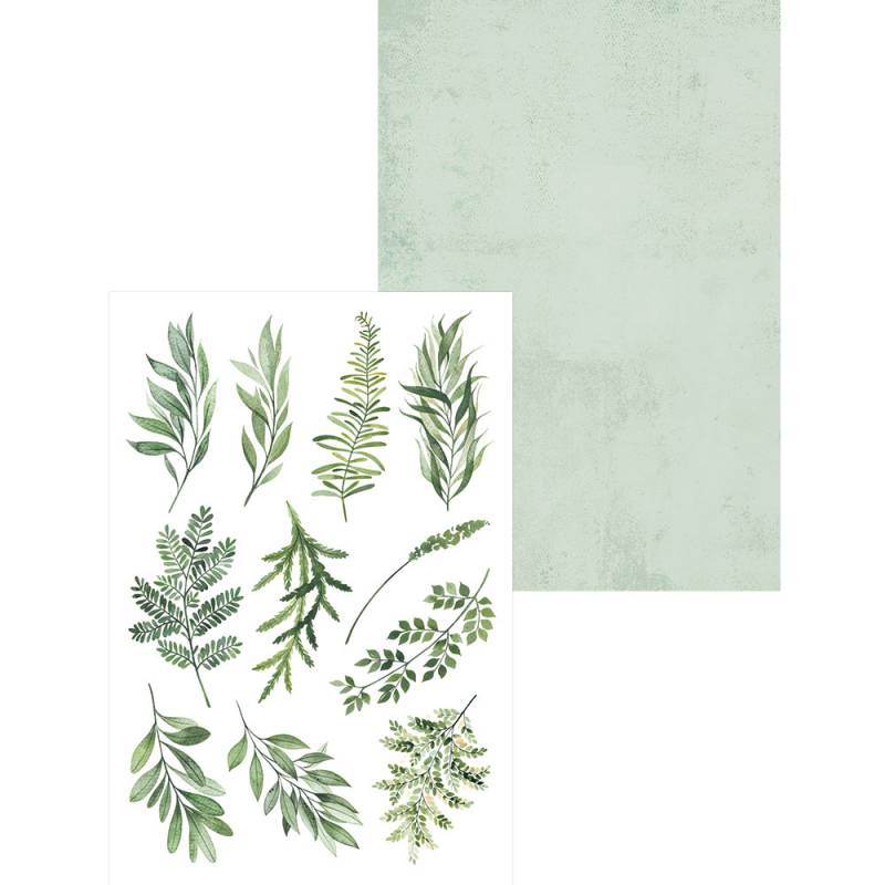 P13 - Leaves -Mini Creative Paper Pad   6 x 4"