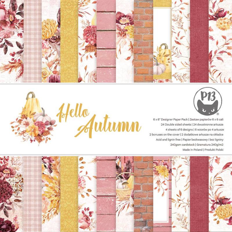 P13 - Hello Autumn  - Paper Pad -  6 x 6"