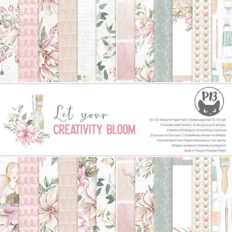 P13 - Let your creativity bloom - Paper Pad -  12 x 12"