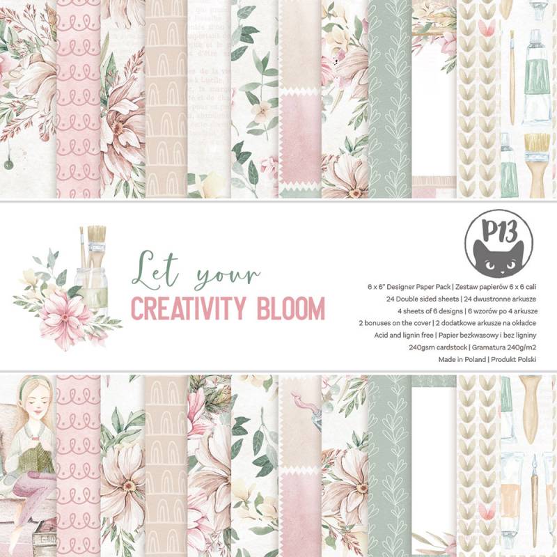 P13 - Let your creativity bloom  - Paper Pad -  6 x 6"
