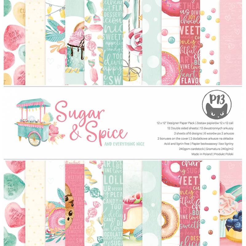 P13 - Sugar and Spice - Paper Pad -  12 x 12"
