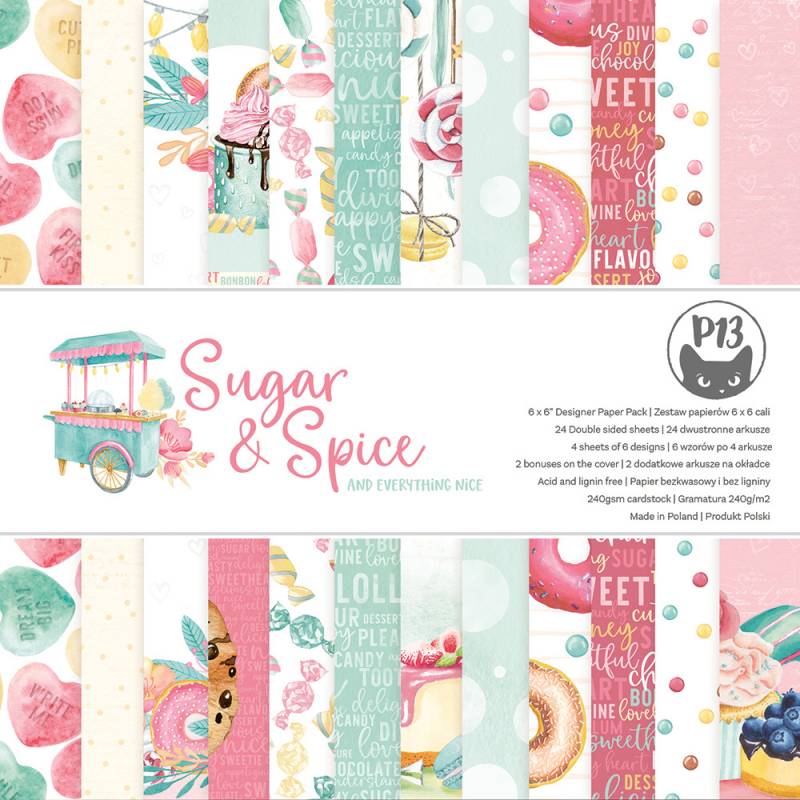 P13 - Sugar and Spice  - Paper Pad -  6 x 6"