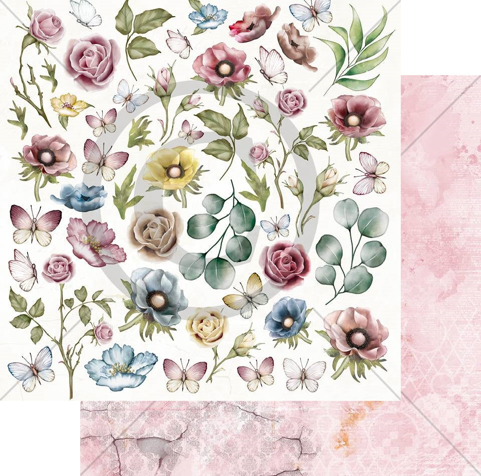 Papirdesign - Verdifull - Blomsterklipp  - 12 x 12"