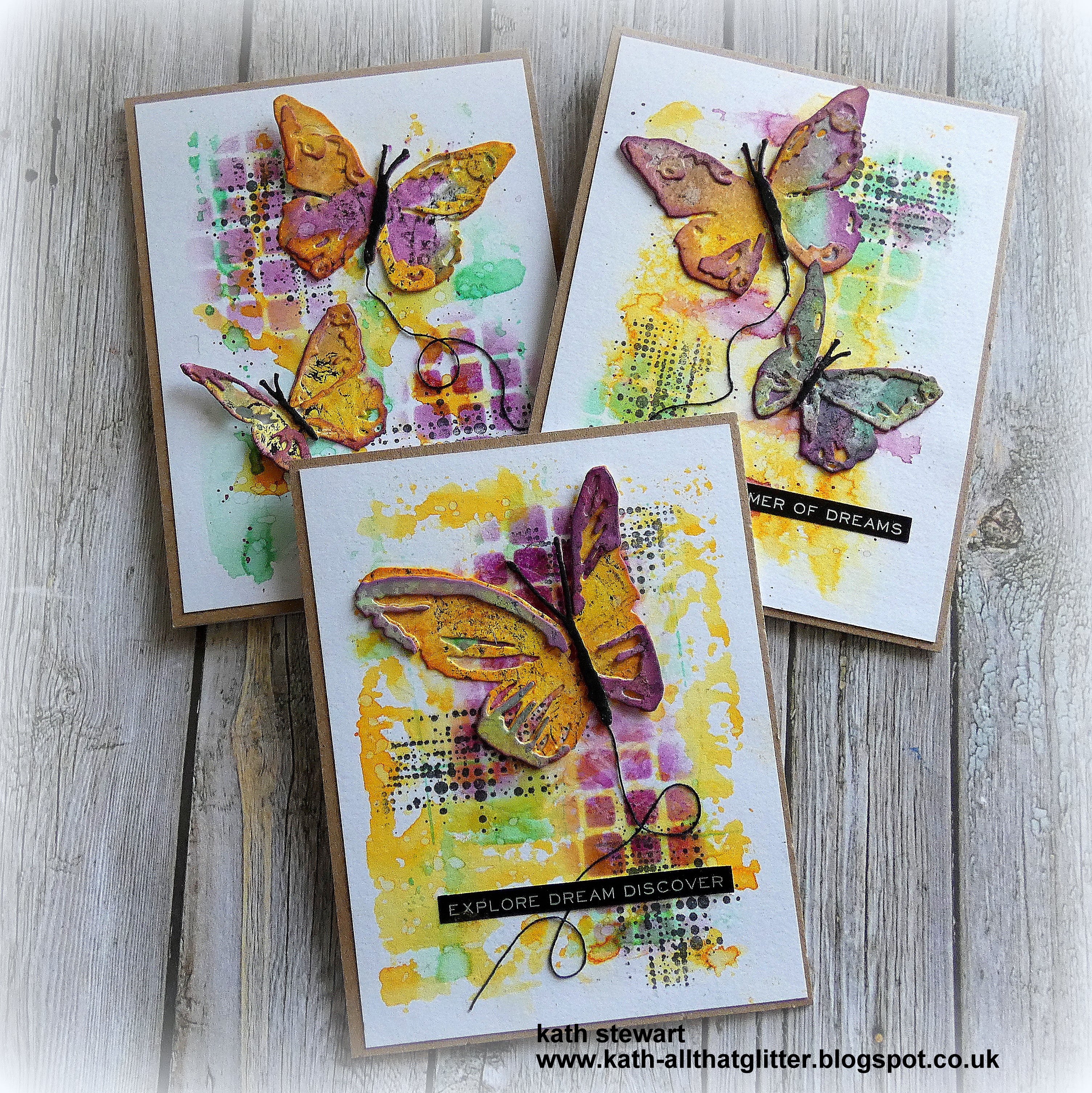 Sizzix - Tim Holtz Alterations - Thinlits Colorize - Brushstroke Butterflies