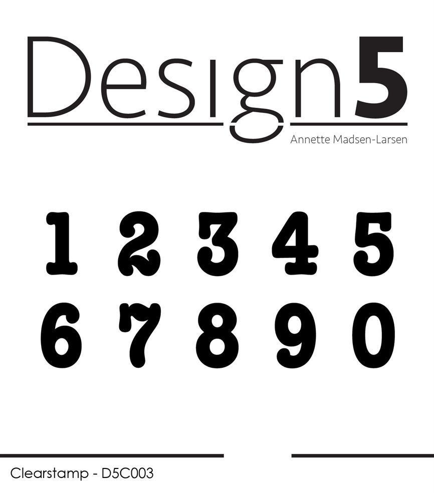 Design5 - Clear stamp - Basis Numbers
