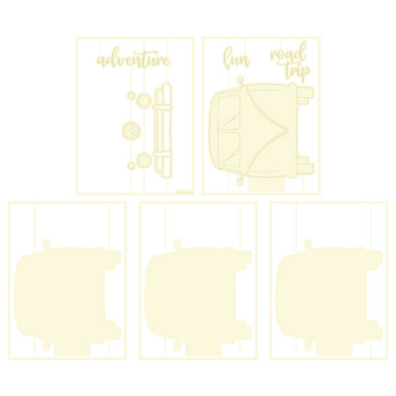P13 - Light Chipboard Album Base - Camper