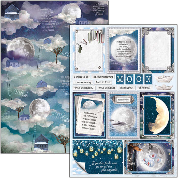 Ciao Bella - Moon & Me - Paper Pack   (9 ark) A4