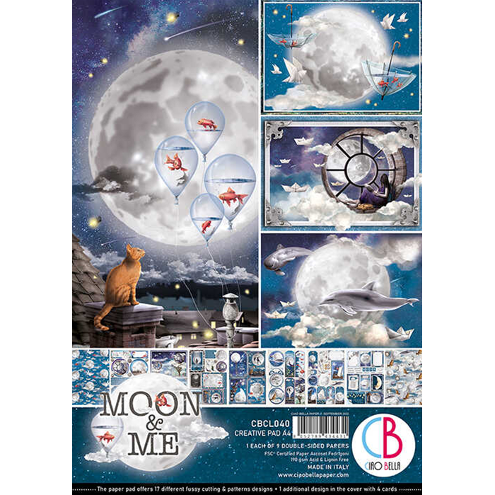 Ciao Bella - Moon & Me - Paper Pack   (9 ark) A4