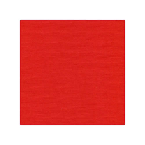 Linnen Kartong - Christmas Red - 12x12"