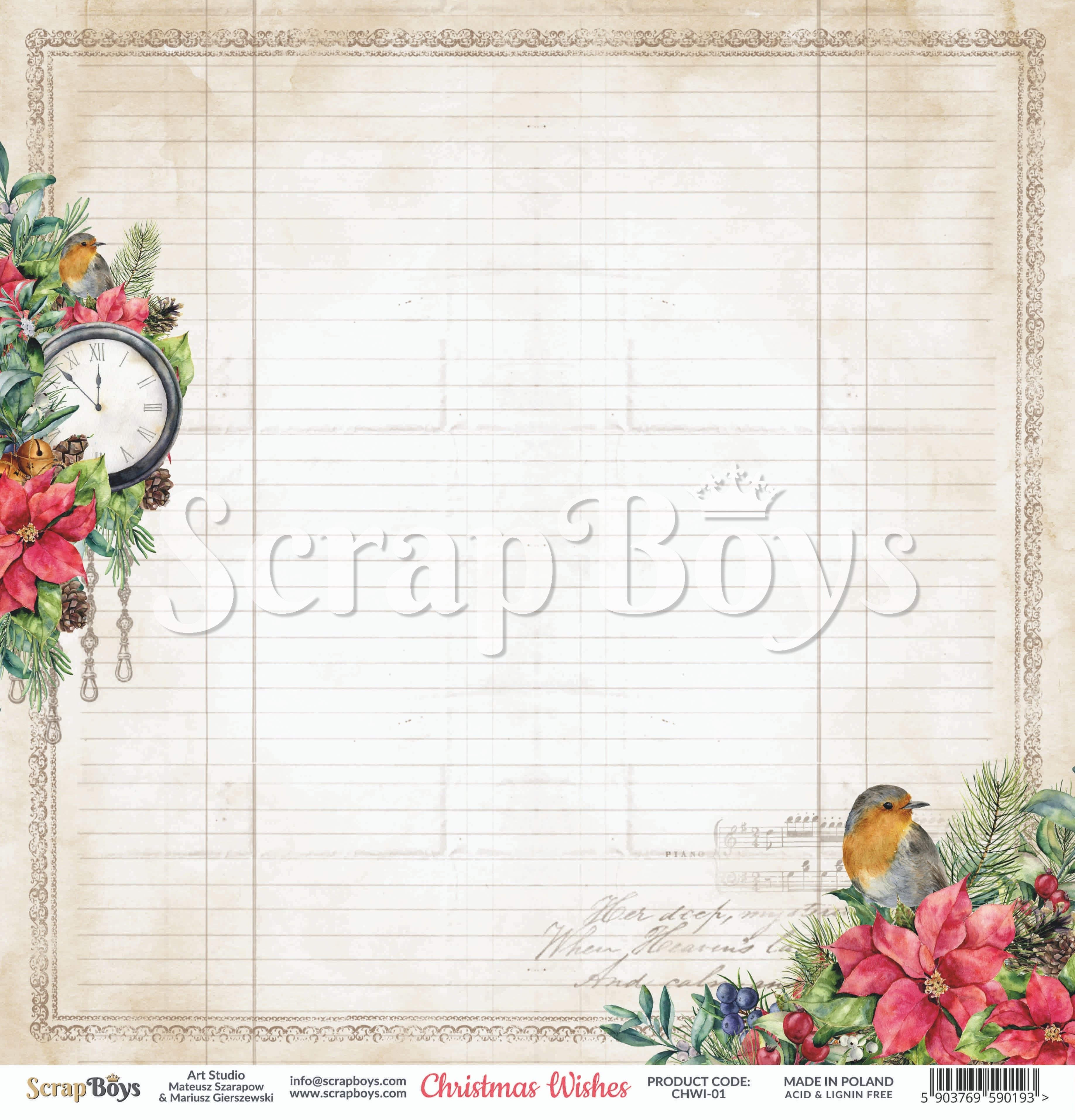 Scrapboys -  Christmas Wishes - 01 - 12x12"