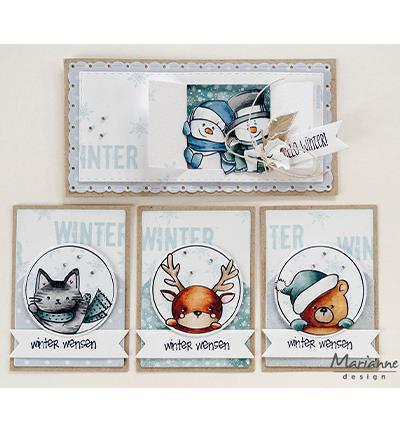 Marianne Design - Clear stamps - Peekaboo - Winter Animals