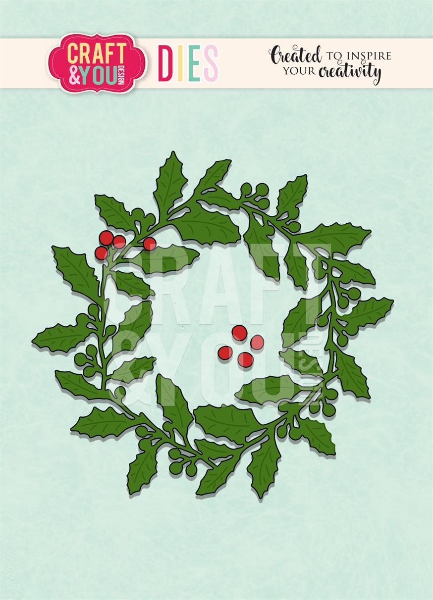 Craft and You - Dies - Holly Wreath