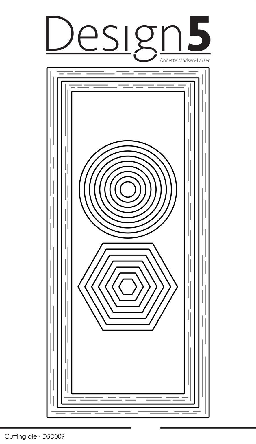 Design5 - Dies - Slimcard Frames - Circles & Hexagons