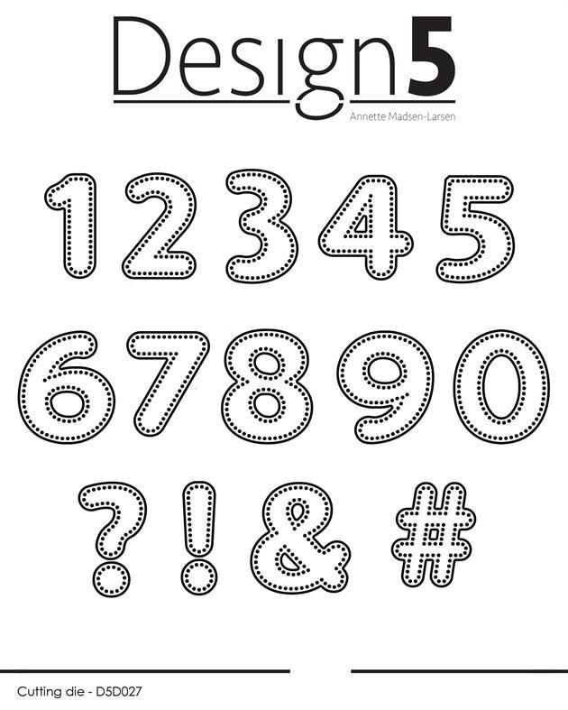 Design5 - Dies - Dotted Numbers