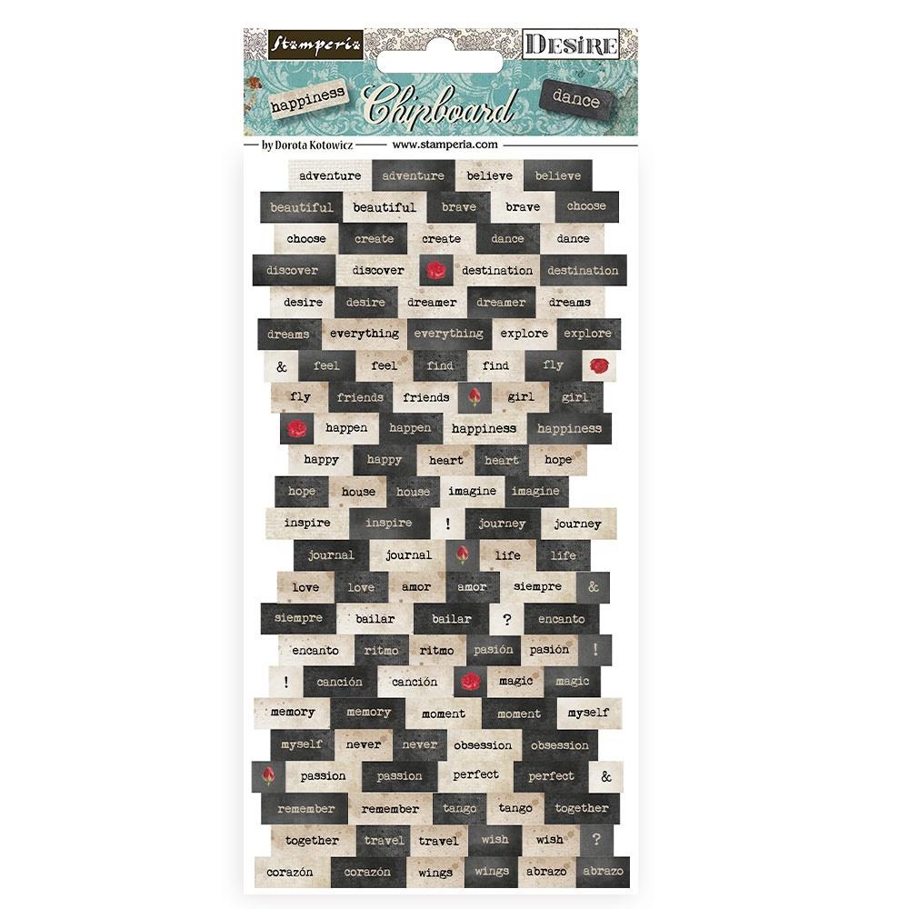 Stamperia - Desire  -  Chipboard