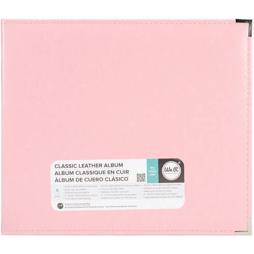 We R MemoryKeepers - Classic Leather Album (Faux) - Pretty Pink - 12 x 12" 3-Ring