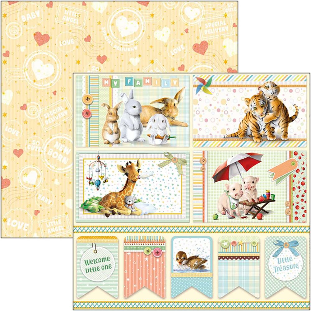 Ciao Bella - My First Year - Cards & Tags paper -  12 x 12"
