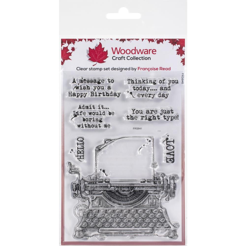 Woodware Craft Collection - Clear Stamps - Vintage Typewriter