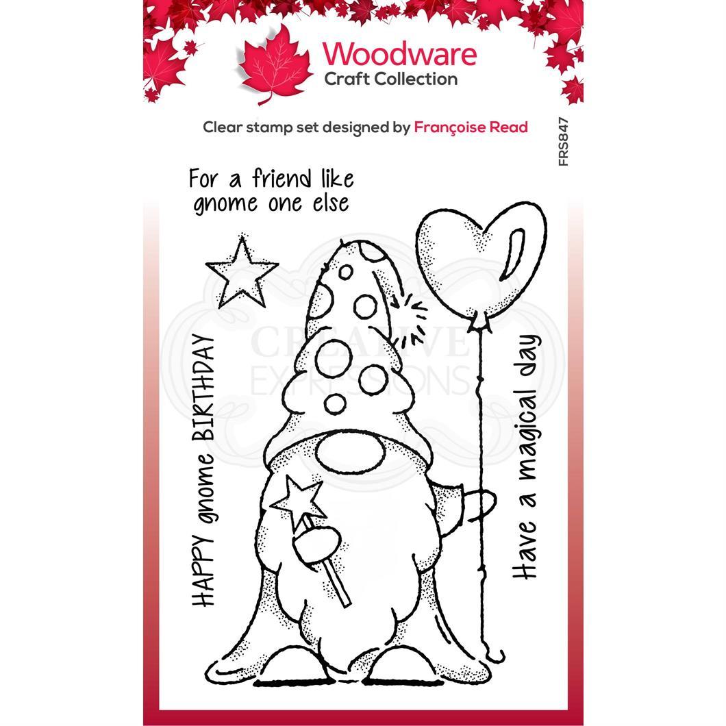 Woodware Craft Collection - Clear Stamps - Wizard Gnome