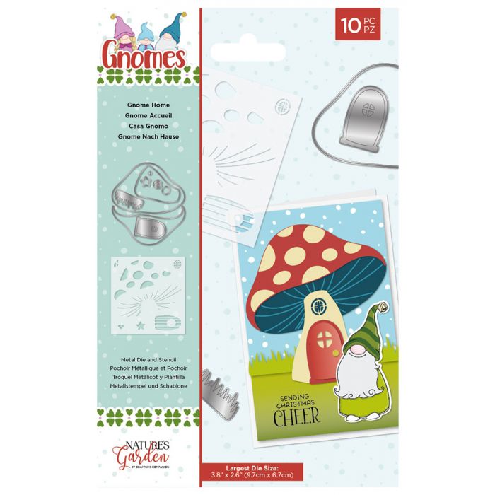 Crafters Companion - Natures Garden - Die & Stencil - Gnome Home