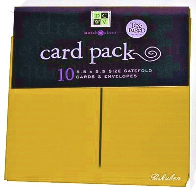 DCWV - Card & Envelopes - Square Gatefold Cards - Yellow