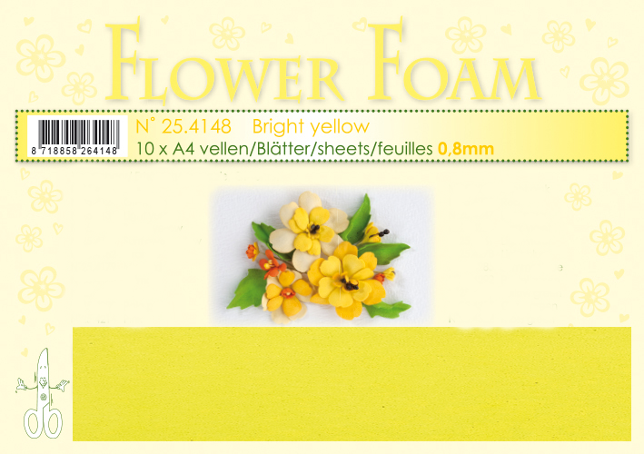 Leane - Flower Foam - Bright Yellow - 10 pk
