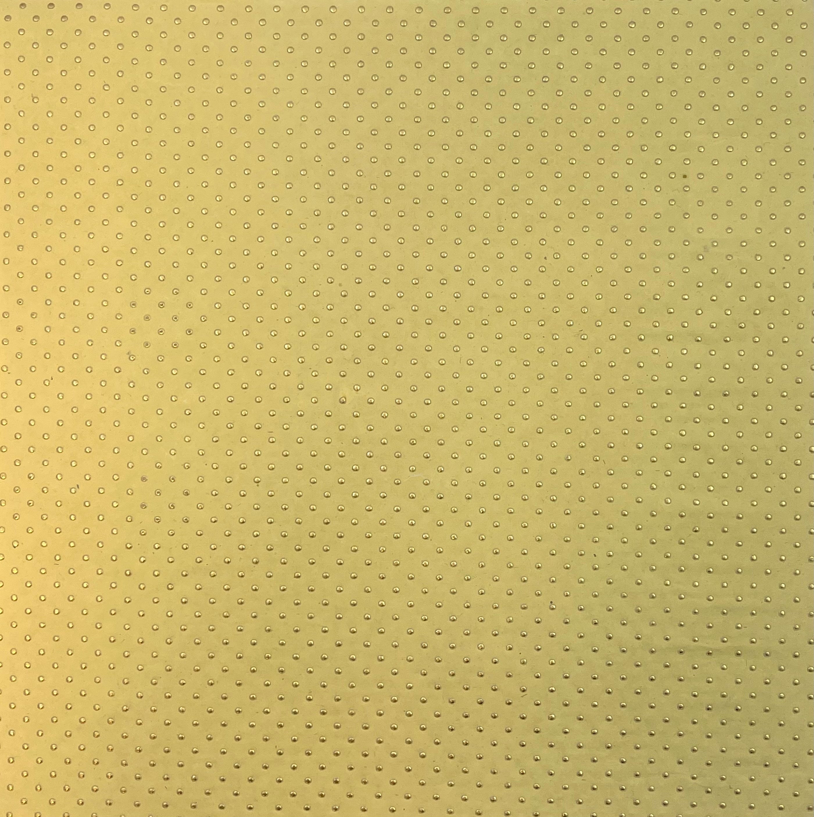 The Paper Company - Decorative Paper - Yellow w/Gold Dots - 12 x 12"