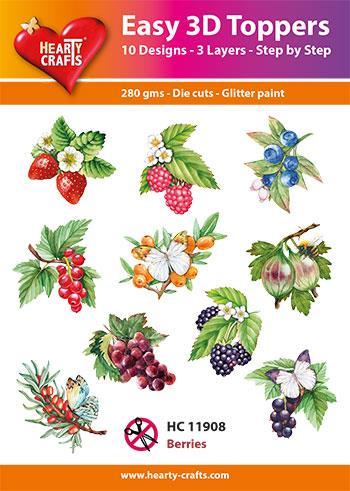 Harty Crafts - Easy 3D Toppers - Die cut - Berries