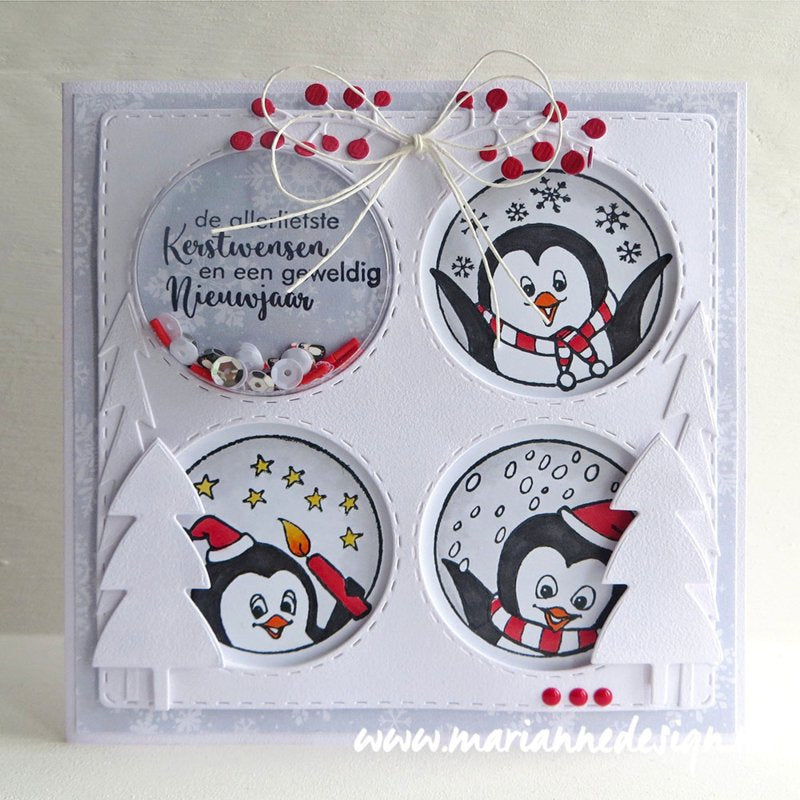 Marianne Design - Clear stamps - Peekaboo - Penguins