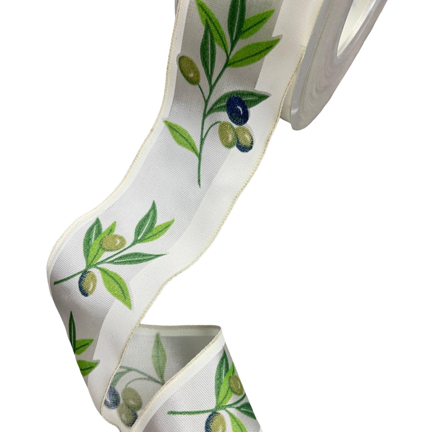 Edelweiss - Wired Olive Ribbon - Metervis