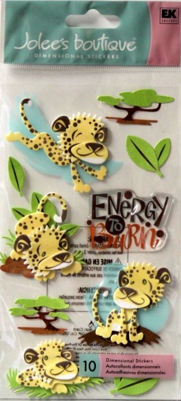 Jolee's - 3D Stickers - Cheetah Energy