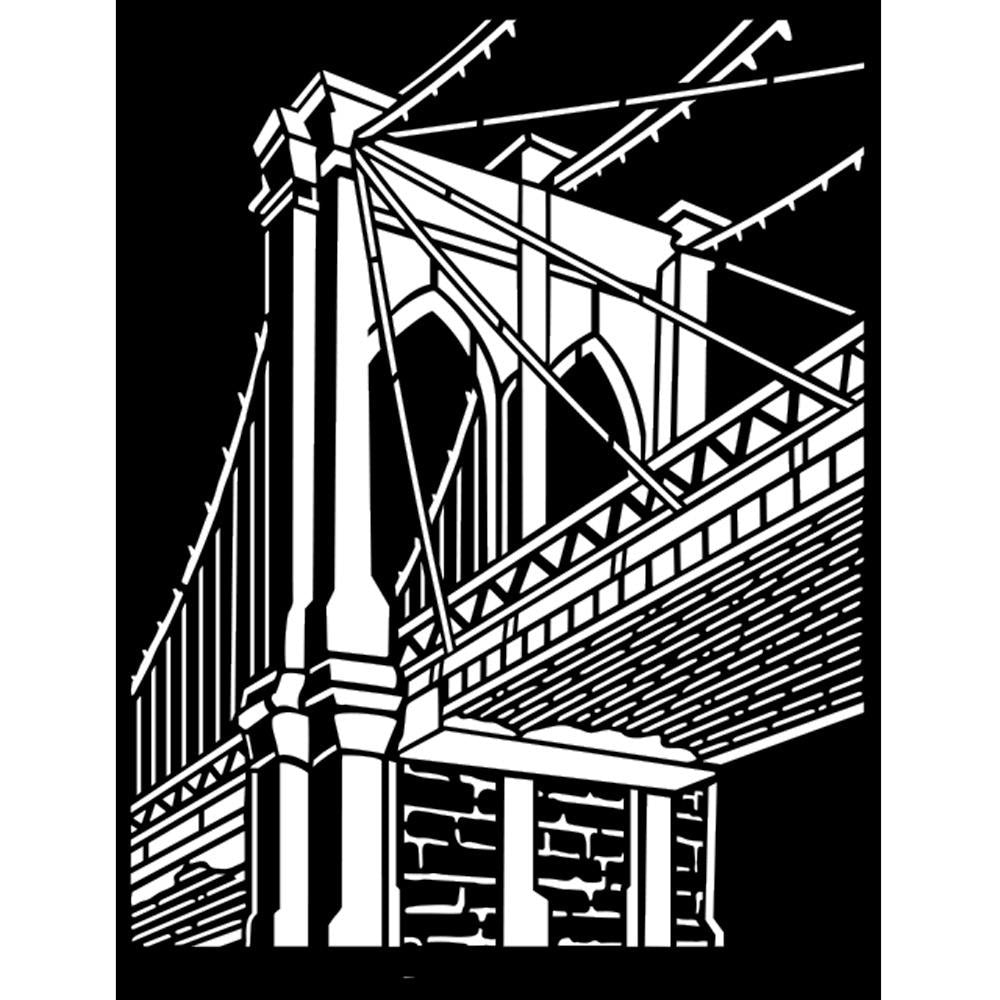 Stamperia - Sir Vagabond Aviator - Stencil - Brooklyn Bridge