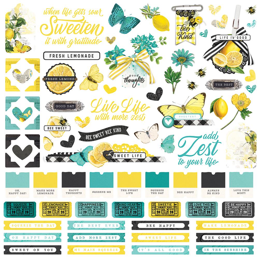 Simple Stories - Simple Vintage - Lemon Twist - Collection Kit - 12 x 12"