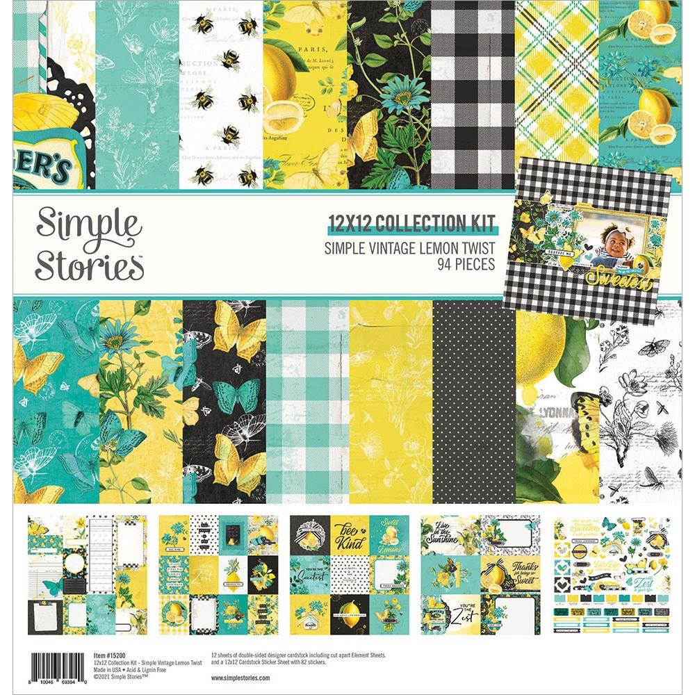 Simple Stories - Simple Vintage - Lemon Twist - Collection Kit - 12 x 12"
