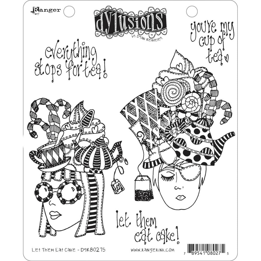 Dylusions - Cling Stamps - Let them eat cake