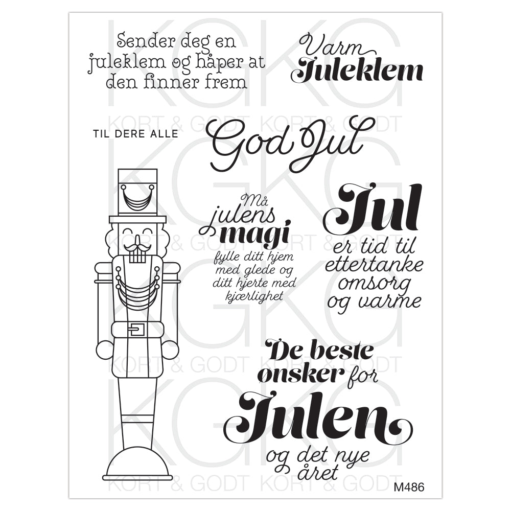 Kort & Godt - Clearstamps Medium plate - M486